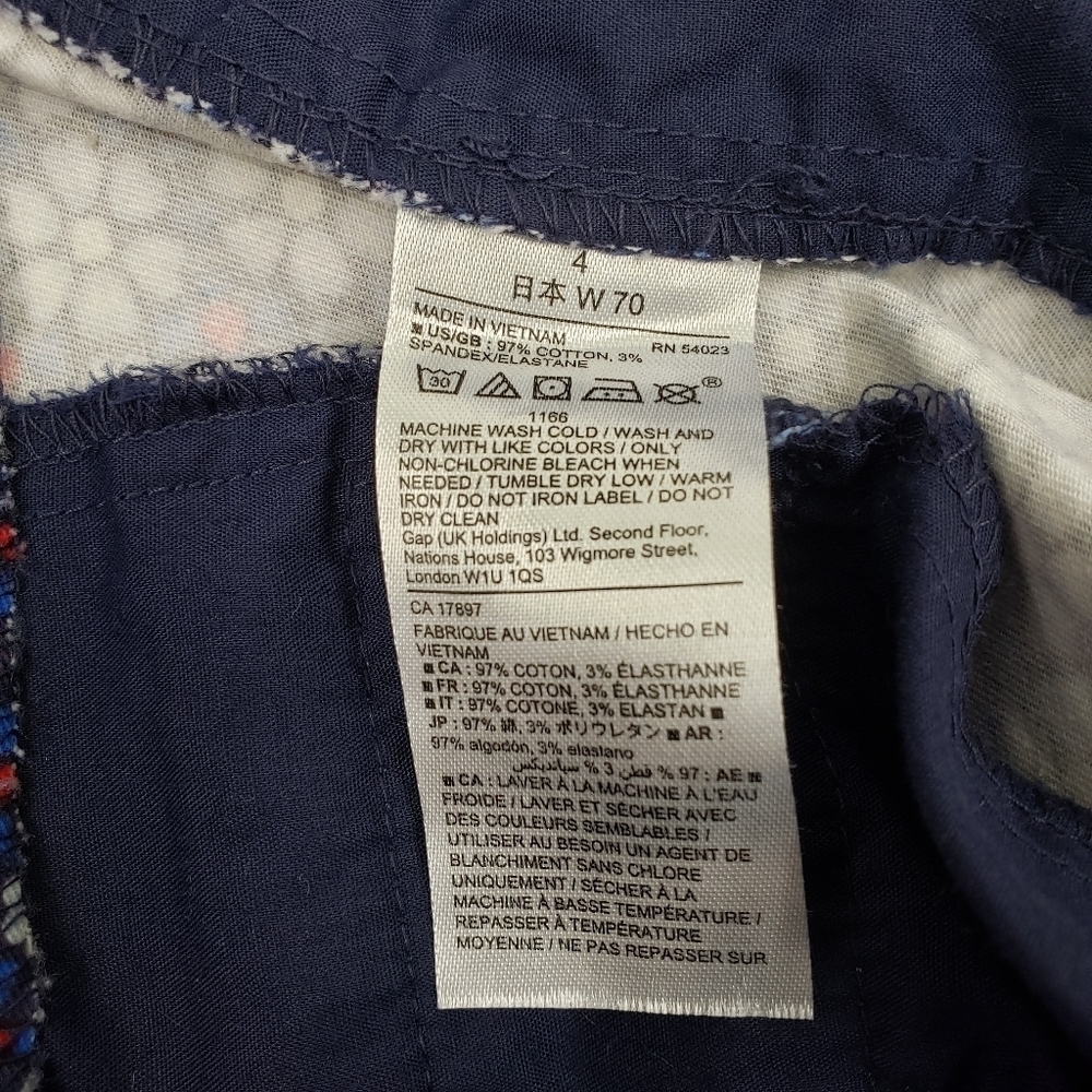 Khakis by Gap Womens Slim City Geo Dot Floral Shorts Size 4. - Picture 7 of 7